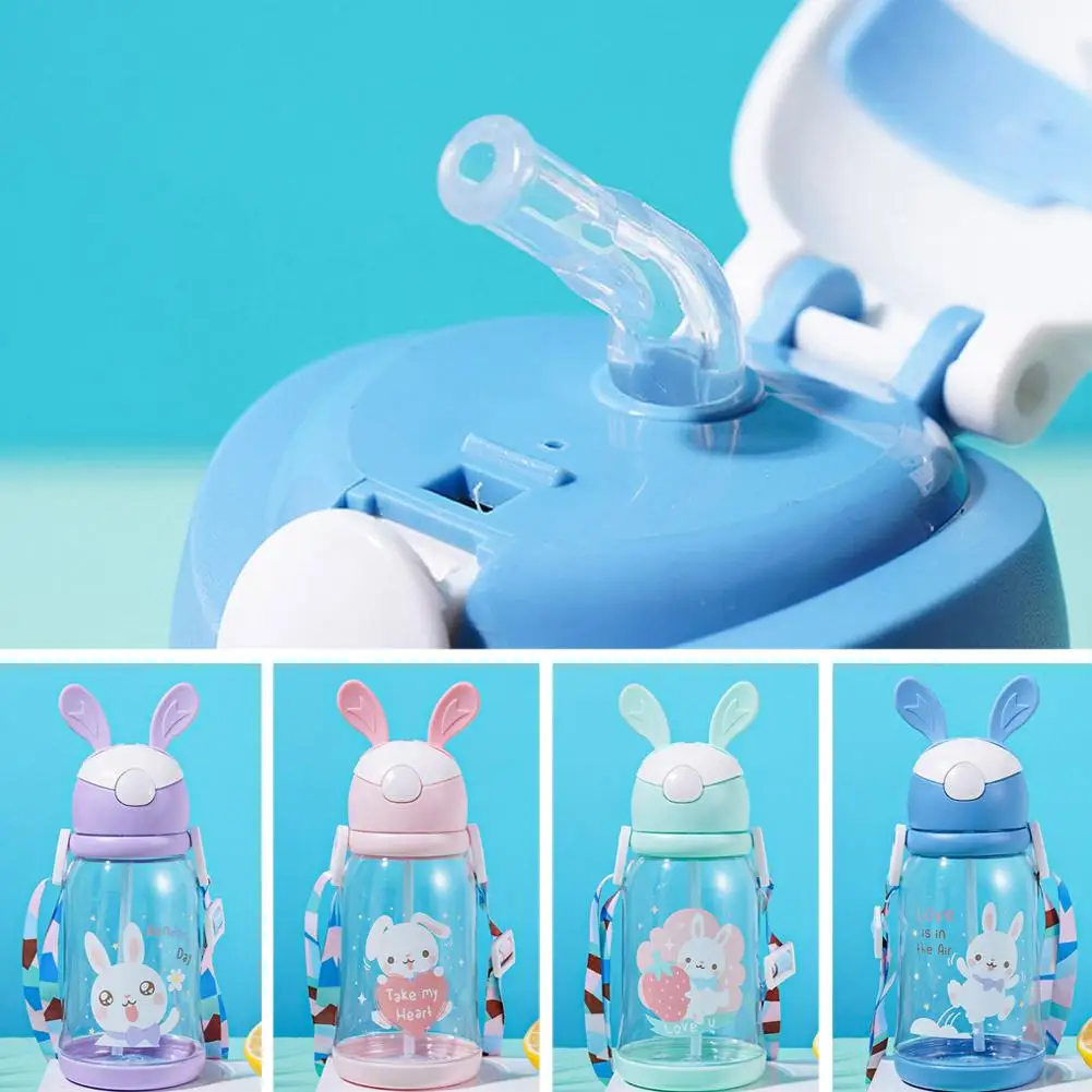 

600ml Kids Water Sippy Cup Cute Cartoon Baby Cups With Straws Leakproof Water Bottles For Girls Outdoor Children's Cup BPA L5N3