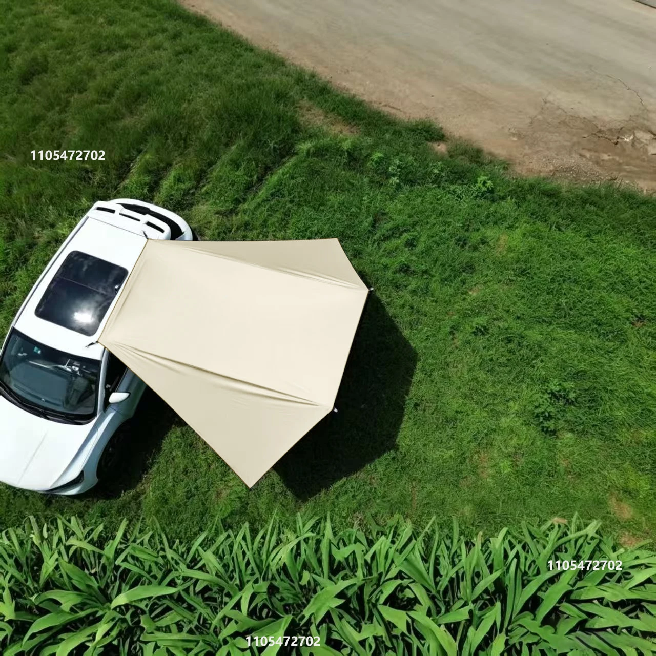 Sonnenschutz-Zelt für Auto-Seitenwand in Fledermausform, Silberbeschichtetes Wasserdichtes Tuch, Wasserdicht, für Outdoor-Camping, SUV-Box-Typ Auto-Heckabdeckung – Detail 5