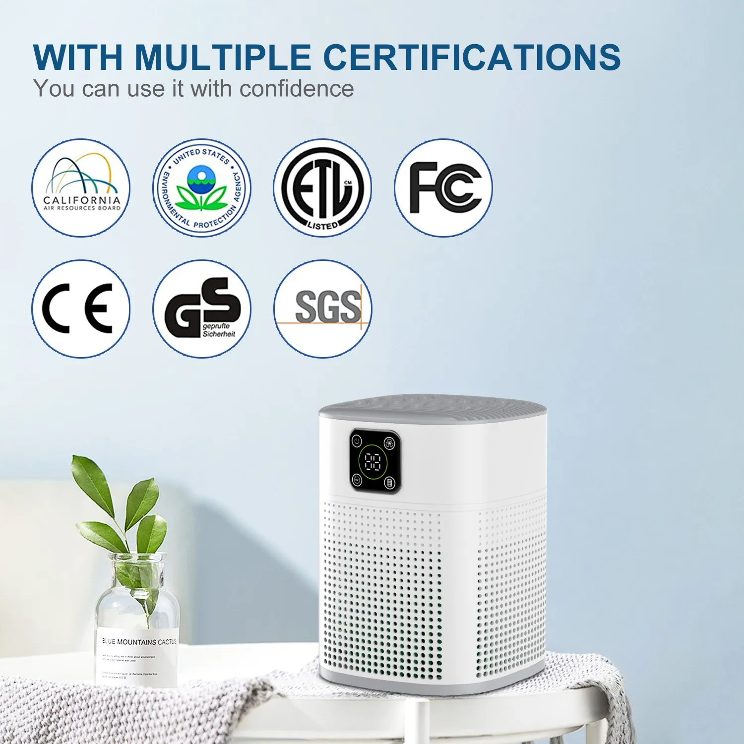 OUNEDA HY1800 Pro Air Purifier For Home Smart Control Panel Efficient purifying Air Cleaner