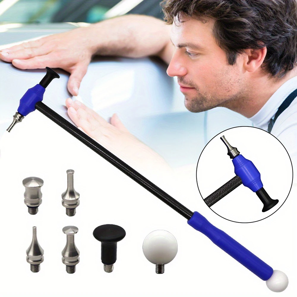 Car Dent Repair Tools Tapper Tools Carbon Fiber Adjustable Length Handle Hammer Portable Auto Body Repair With M8 Screw Kit