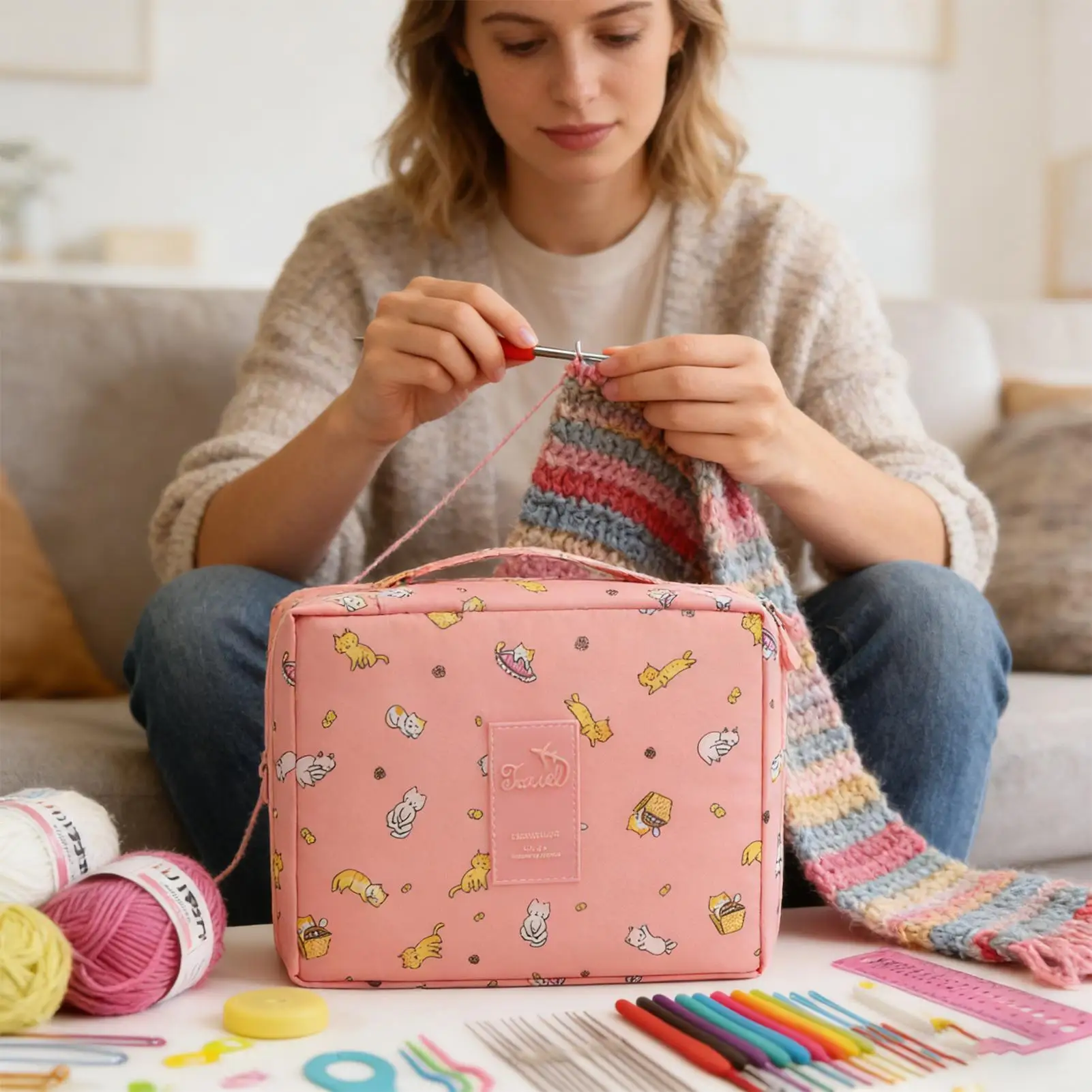 

Beginner Crochet Kit Handmade Crafting Supplies Crochet Starter Kit For Adults Art Teachers Classroom Projects Holiday DIY