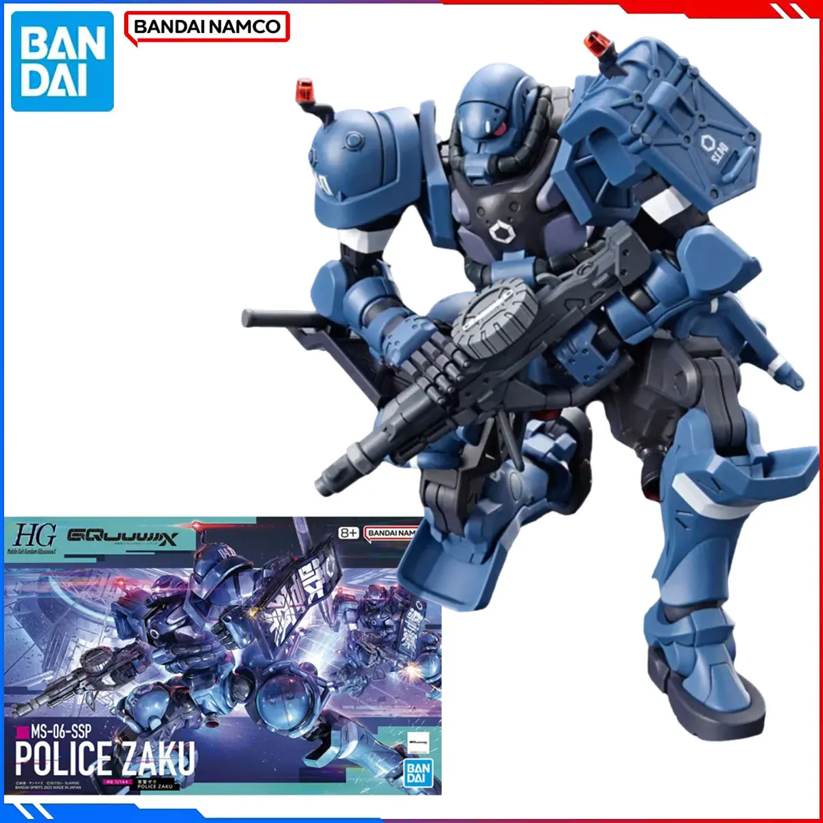 

Подлинный Bandai, оригинальный комплект модели Gundam GQuuuuuuX, мобильный костюм HG, 1/144, фигурки аниме MS-06-SSP, полицейская экшн-модель Zaku, игрушка