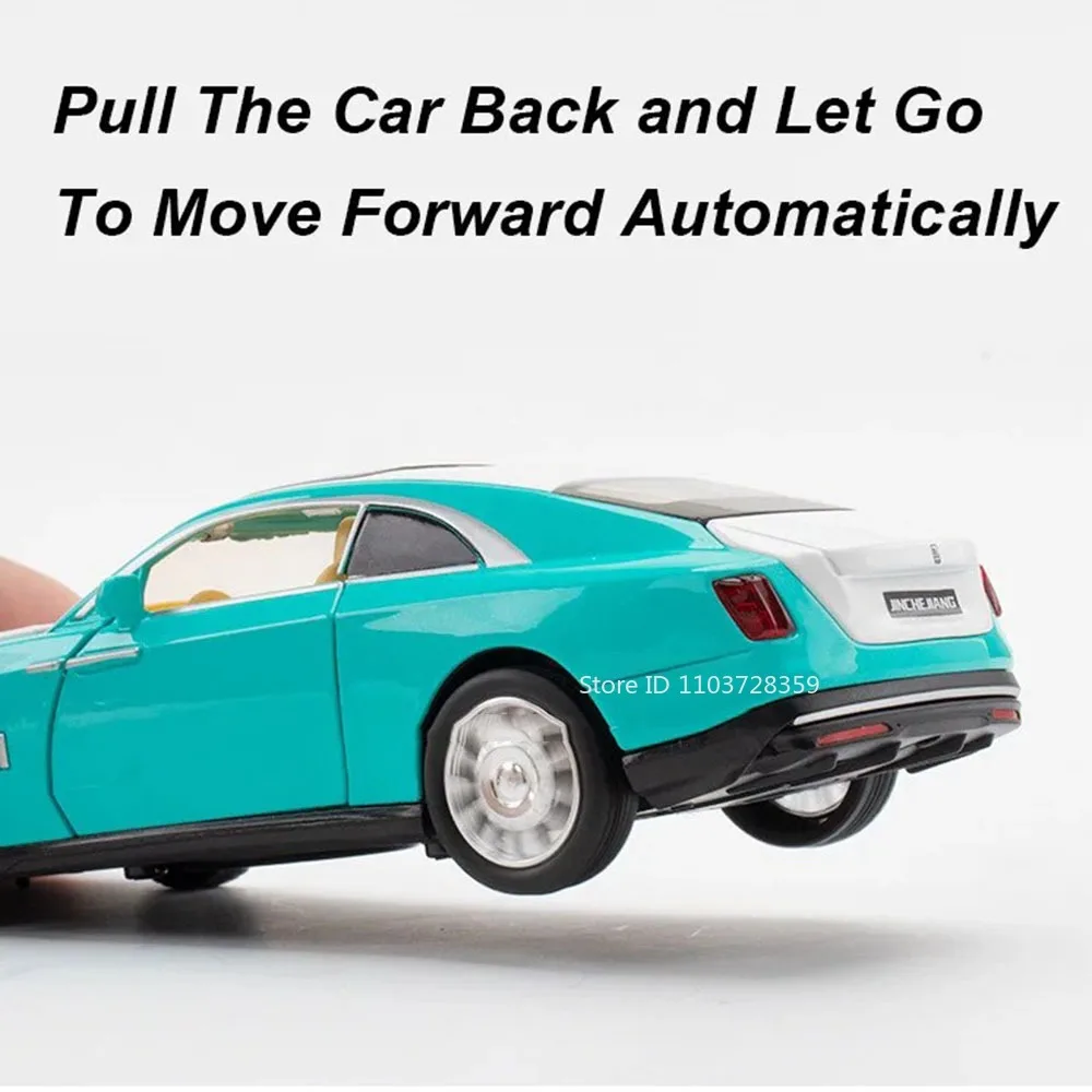 1:32 Model samochodu Rolls-royce Spectre Li Auto ONE Zabawki Odlew ze stopu Nowe pojazdy energetyczne Dźwięk Światło Drzwi otwarte Pociągnij do tyłu Prezenty