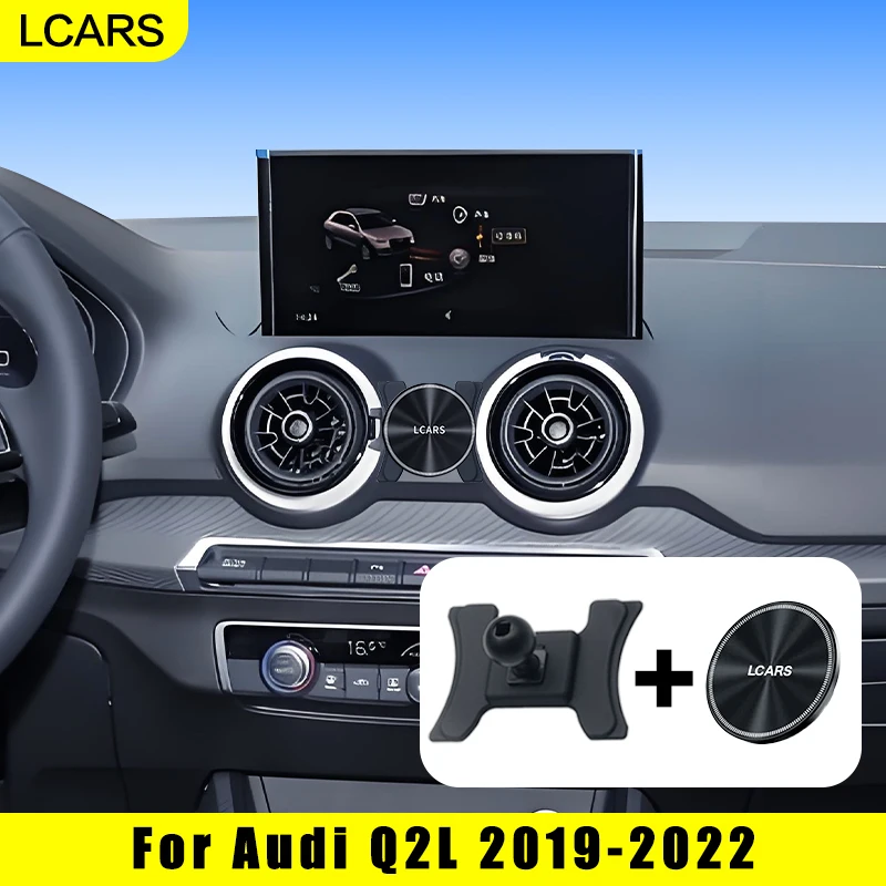 Soporte para Teléfono Móvil Específico para Autos Lcars, Diseñado Específicamente para Autos Audi, Compatible con Modelos Q2L de 2019, 2020, 2021 y 2022. Base para Teléfono Móvil para Coche que No Ocupa Espacio y No Afecta la Línea de Visión al Conducir, Permite el Uso de Smartphones en el Vehículo