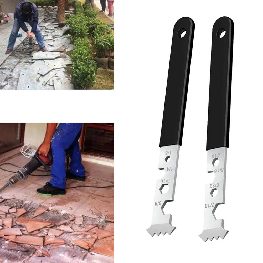 2Pcs 2-in-1 Paver Removal Tool With Hex Wrench Paver Puller Tool With Micro-Tooth Groove & Non-Slip Handle For Removing Pavers