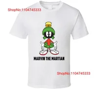 Marvin The Martian Cartoon Character Cool Fan T Shirt vintage Washed Top For Everyday Wear fashion Soft Breathable Stretched