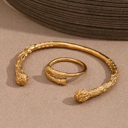 New ins Stainless Steel Geometric Bracelet Vintage Bangle For Women Girls Fashion Jewelry