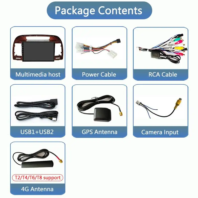 مشغل ديفيدي للسيارة تويوتا كامري 2002 2003 2004 2005 2006 مع وحدة رأس أندرويد راديو تلقائي WIFI BT AM FM