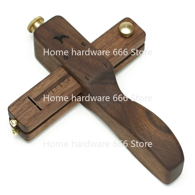 DIY Leather Craft Leather Belt Cutter Adjustable Strip Manual Cutting Tool Walnut Material Professional