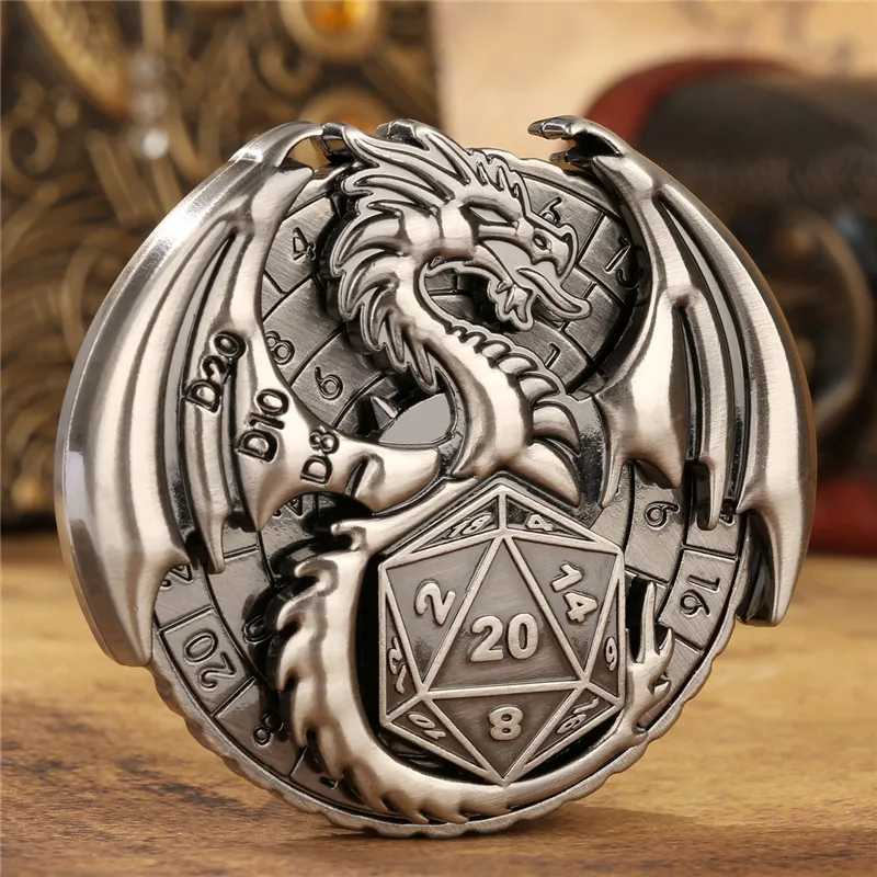 7-in-1 النرد المعدني الروليت أجنحة التنين شكل الإصبع الدوران سبينر النرد الدوار الدورية RPG لعب الأدوار ملحقات الألعاب