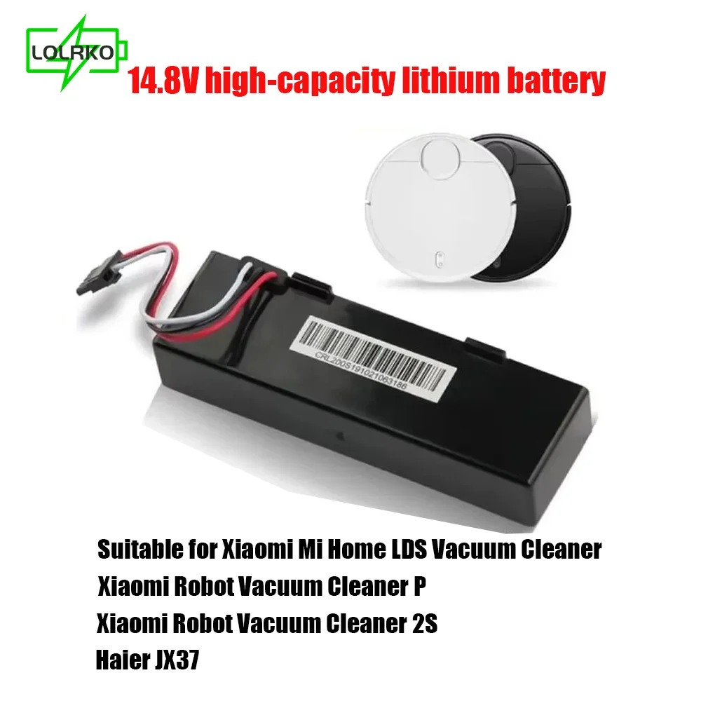 

12800mah NEW STYTJ02YM Battery 14.8V for Xiaomi Mijia LDS Vacuum Cleaner,Mi Robot Vacuum-Mop P,Mi Robot Vacuum-Mop 2S/Haier JX37