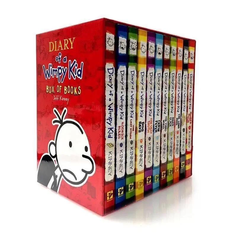 

A Full Set of 16 Volumes Diary of Wimpy Kid English Book Diary of Wimpy Kid Boxed Children's Fiction Books