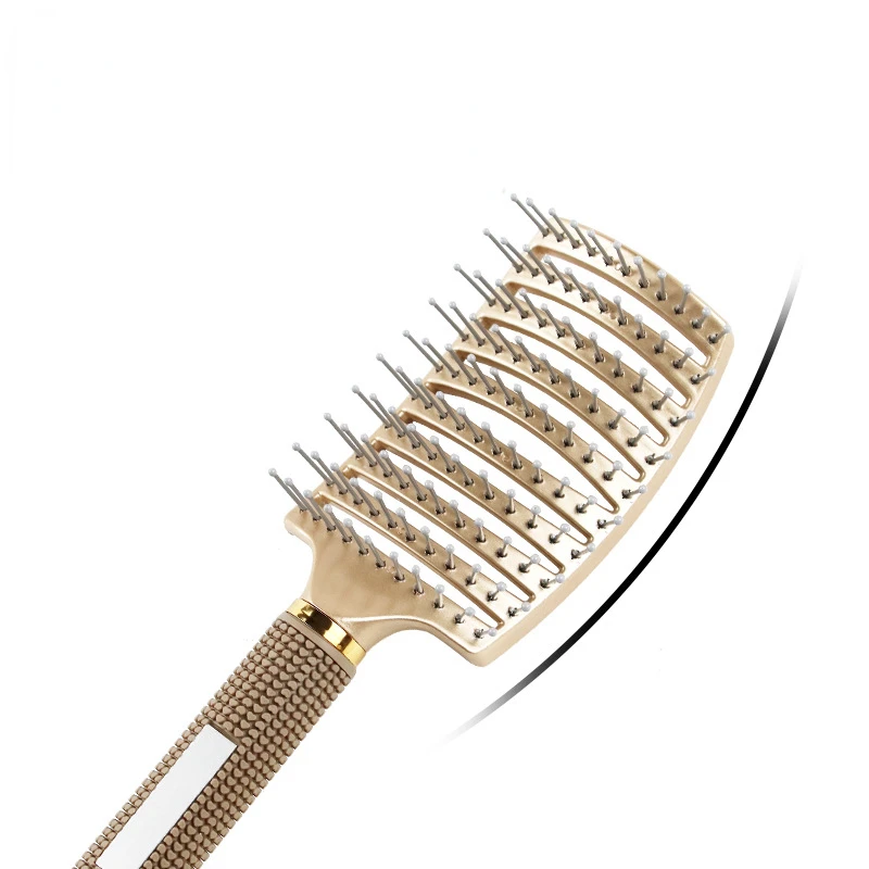 Hair Brush Scalp Massage Comb Hairbrush Bristle Nylon Women Wet Curly Detangle Hair Brush for Salon Hairdressing Styling Tools