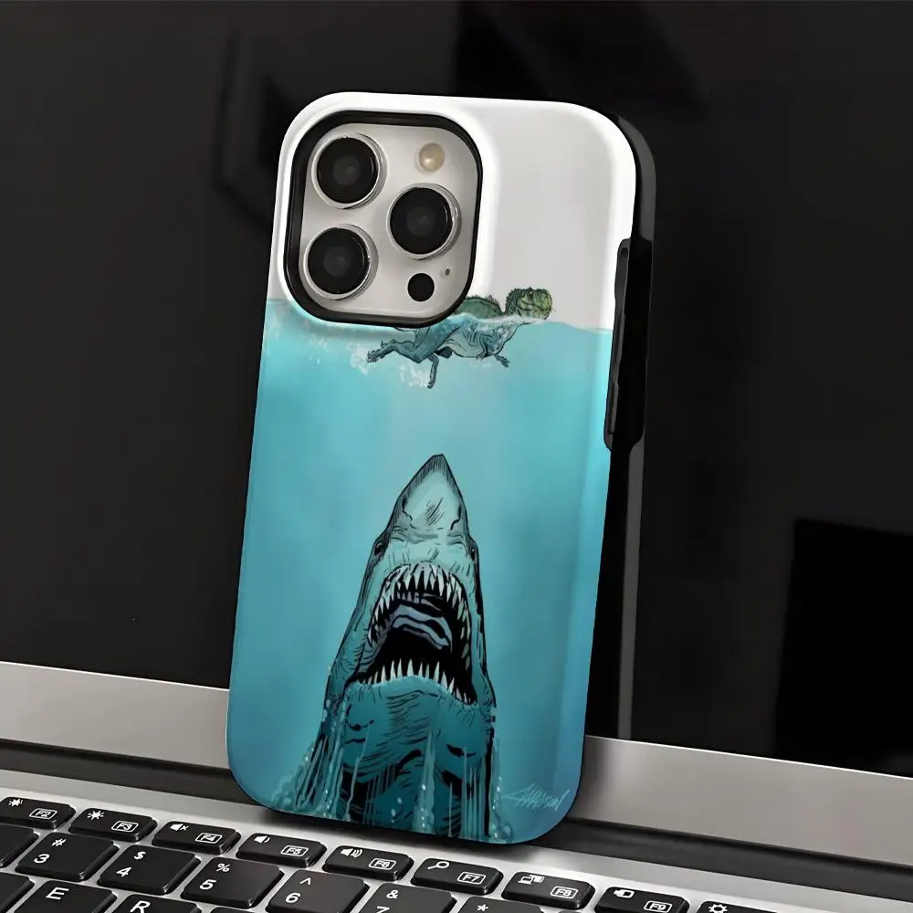 

Shark Phone Case Phone Case INS For IPhone 16 15 14 13 12 11 Pro Max X XR XSMax 7 8 Plus Glossy Film Hard PC Cover