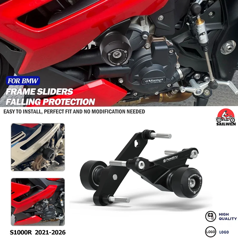 

For BMW S1000R s1000r 2021-2026 Motorcycle Falling Protection Engine Frame Slider Fairing Guard Crash Pad Side Protector