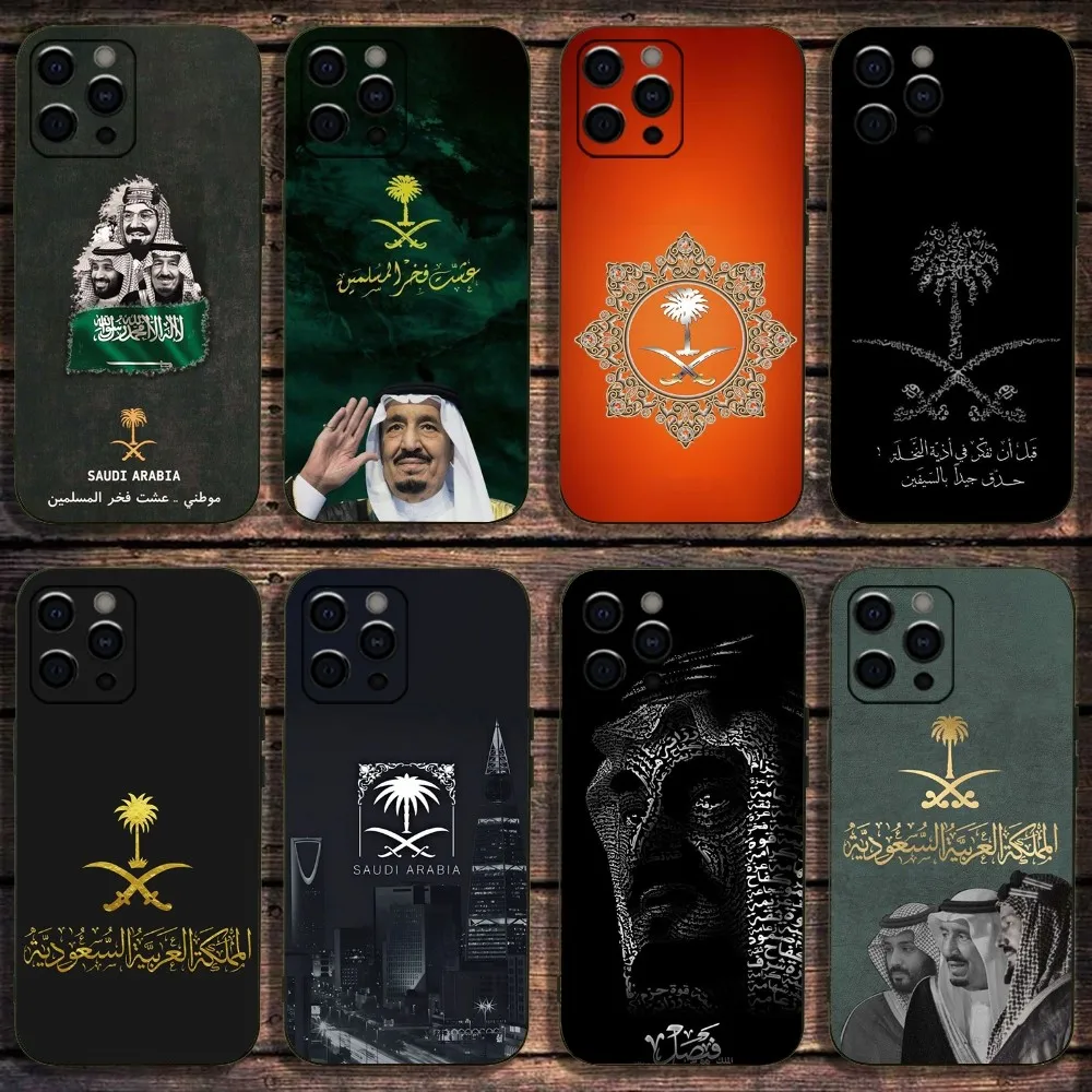 

Kingdom Of Saudi Arabia Flag Phone Case For Apple iPhone 15,14,13,12,11,Pro,X,XS,Max,XR,Plus,Mini Soft Black Cover