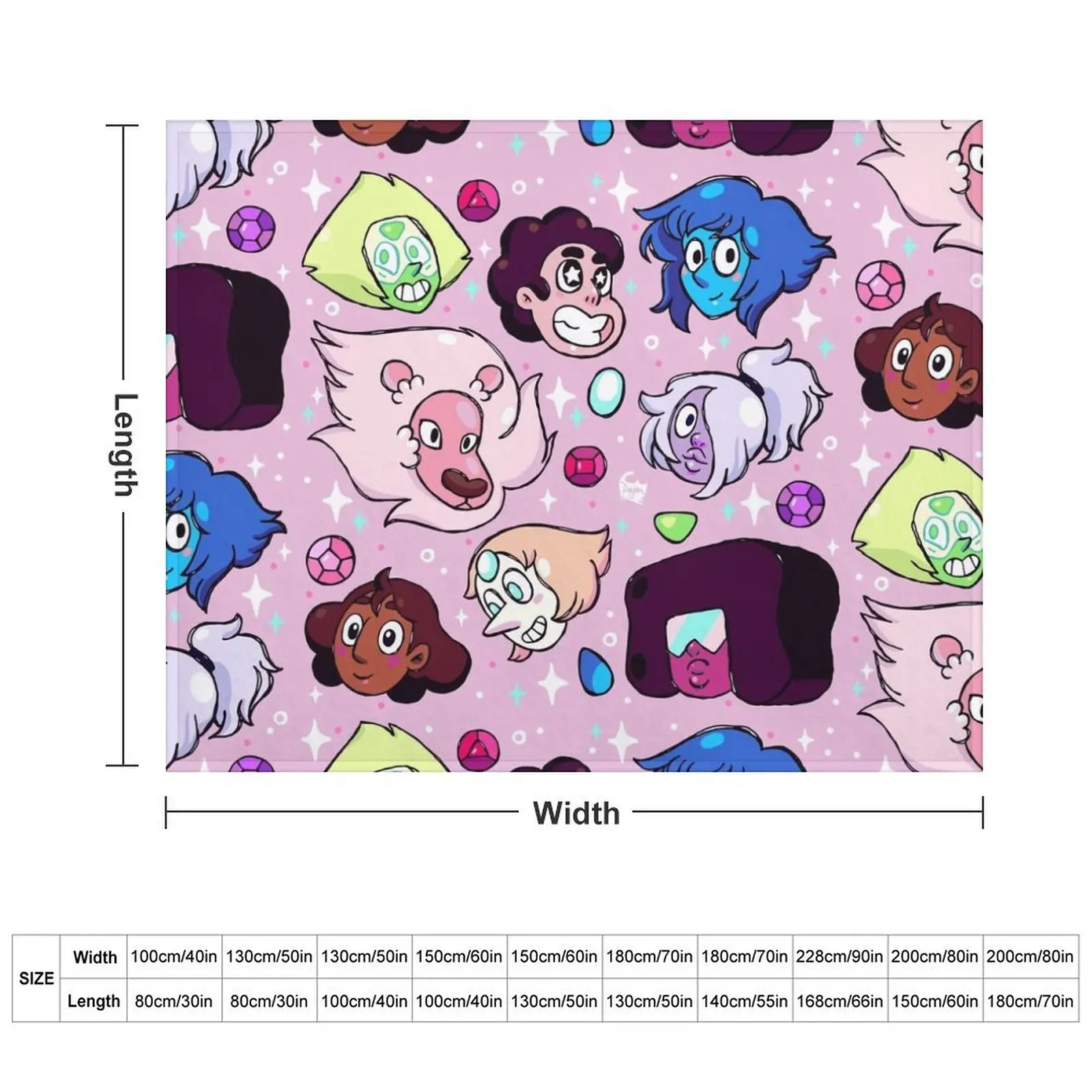 Crystal Gem Friends Throw Blanket Giant Sofa Summer Beddings blankets ands Plaid Blankets