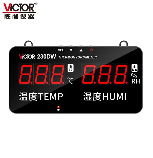 

VICTOR 230DW digital thermometer hygrometer temperature -20 - 80 celsius humidity 0%RH - 100%RH meter USB WIFI function