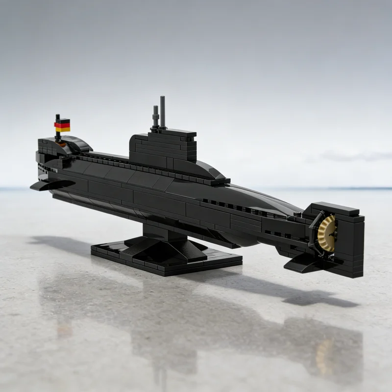 

202pcs MOC Submarine Type 206 A Boat Model Building Blocks DIY Gift Creative Collectible Display Decor Premium Adult Kids Desk