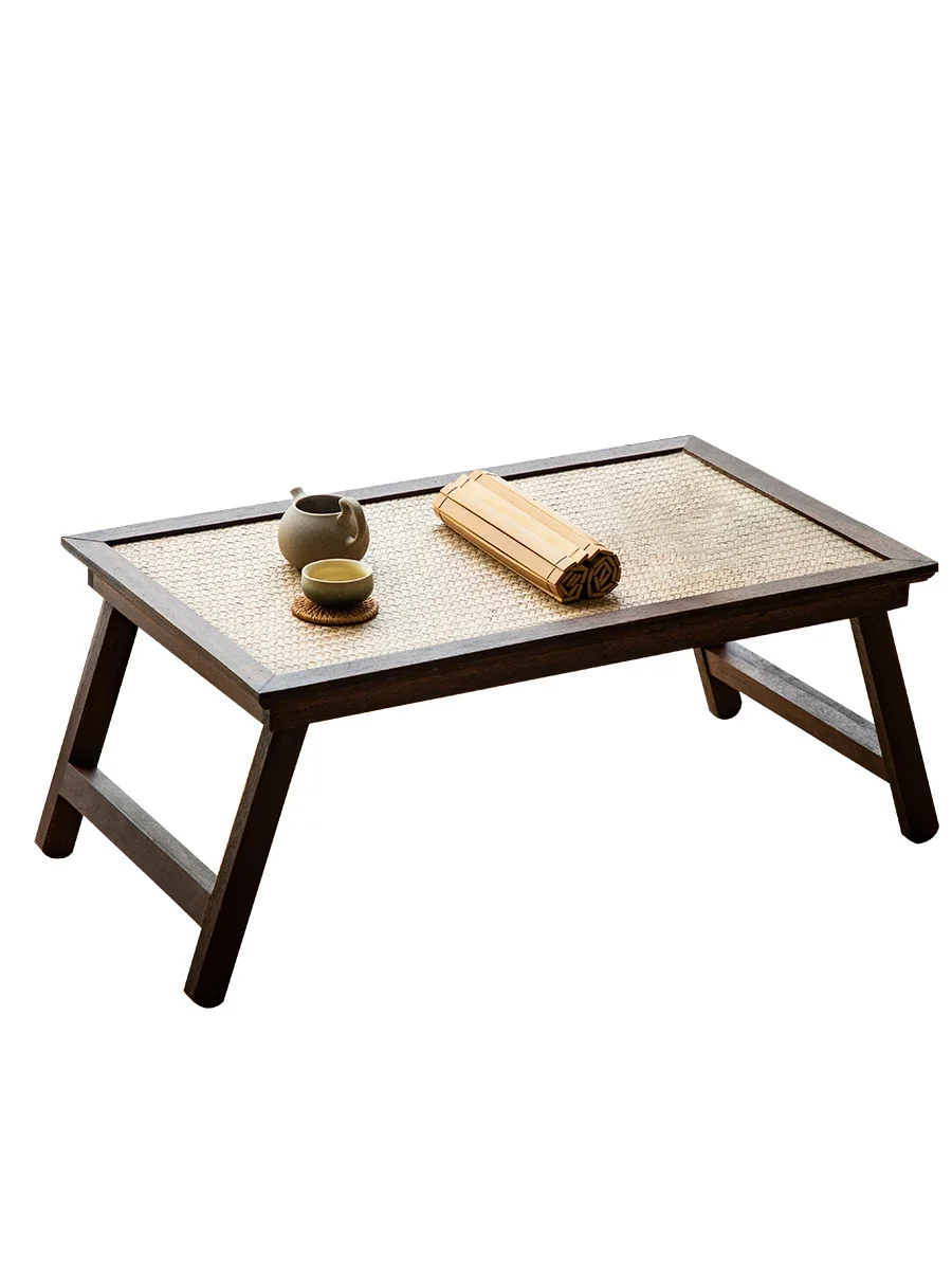 Japanese-style household folding kang table, window sill, low table bay window, small coffee table, tatami retro tea