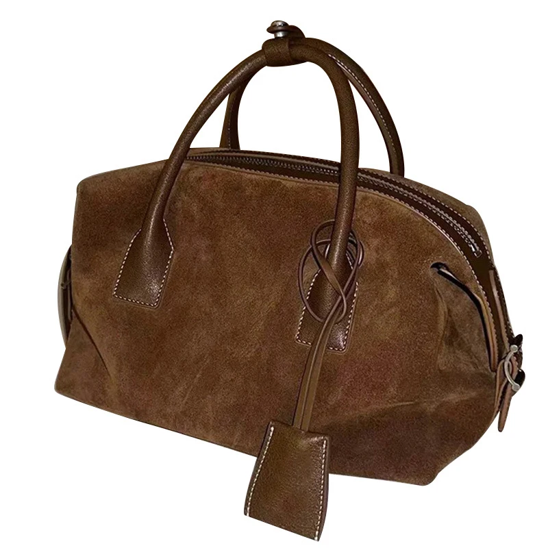 Vintage Handtaschen Wildleder Damen Einkaufstasche Designer Umhängetasche Pendler Aktentasche Reise Umhängetasche Klassische Hobo Nachricht Tasche