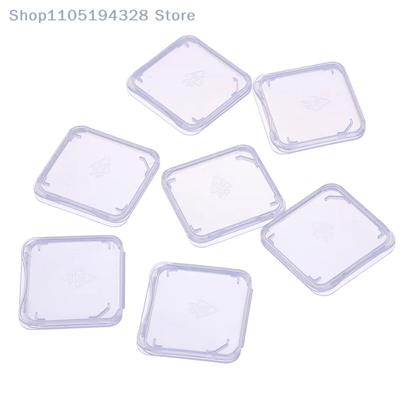 10pcs 5x4x1cm Portable Lightweight Clear Memory Card Case Box Protective Case for SD SDHC MMC XD CF Card