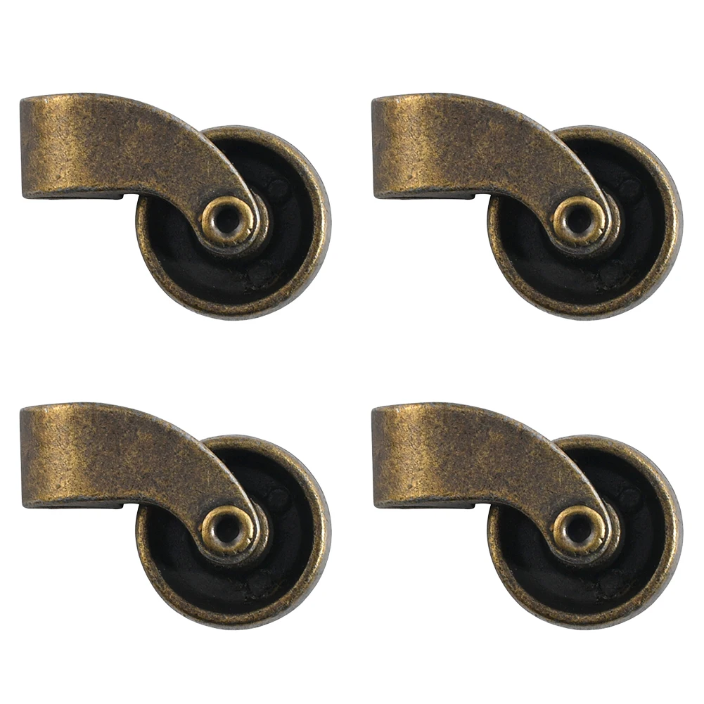 4pcs Heavy Duty Zinc Alloy Furniture Casters Securely Mounted Pulleys with Anti Slip Design for Safety and Functionality