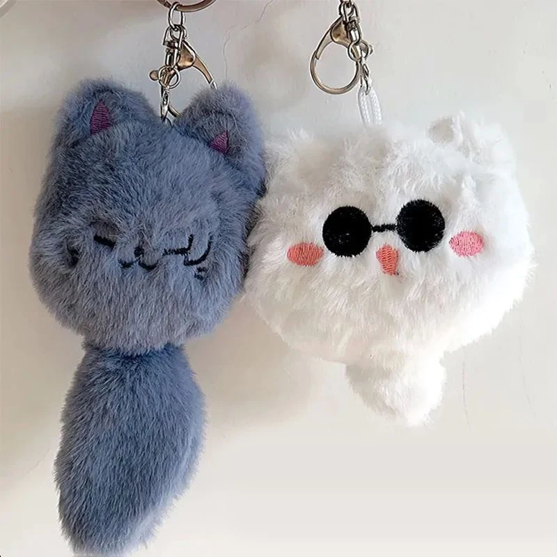 Anime Jujutsu Kaisen Satoru Gojo Geto Suguru Cat Fox plush doll Keychain Cute embroidered plush doll pendant Birthday gift