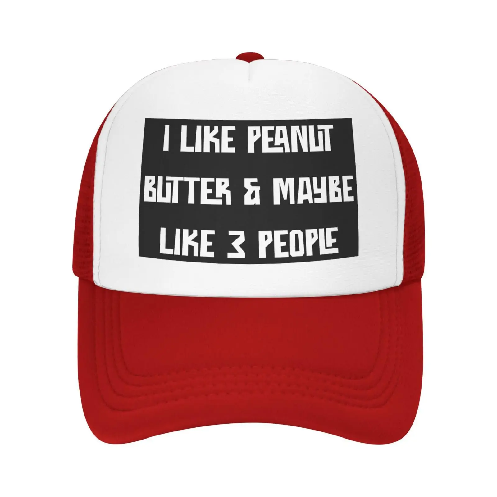 I Like Peanut Butter & Maybe Like 3 People Trucker Hat Trendy Mens Hats  Classic Washed Cotton Baseball Cap