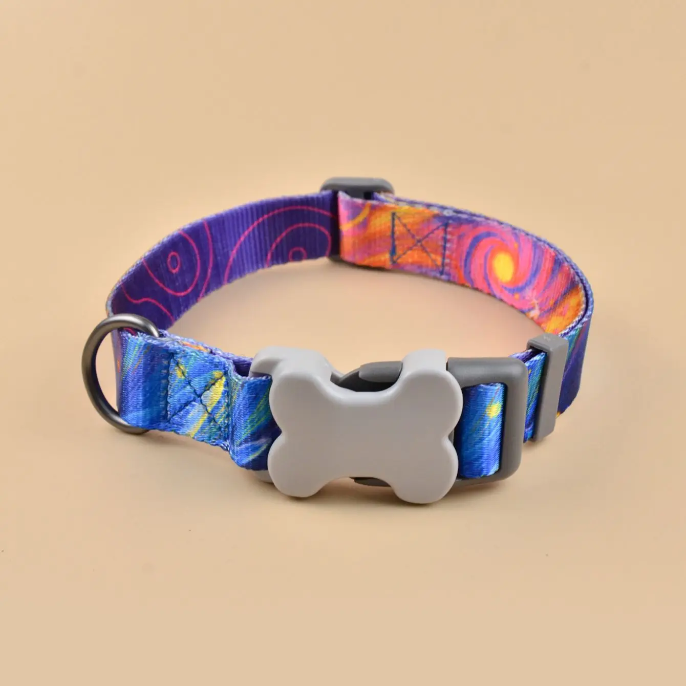 Dog Collars with Fantasy Print, Soft Comfortable Adjustable Necklace for Small Medium Large Pets