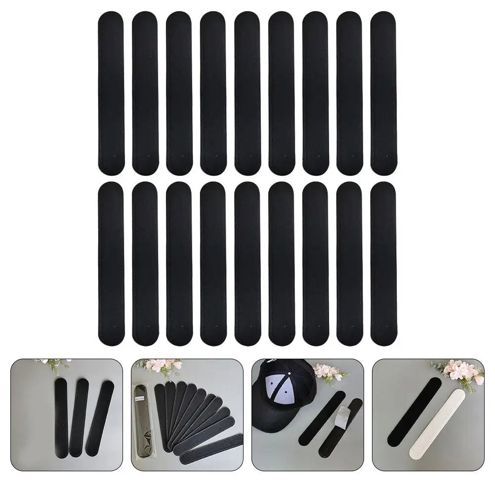 40Pcs Disposable Sweatband for Caps Hats Sweat-Absorption Sticker Non-Woven Hat Pad Ergonomic Adhesive Sweat Pads Fitness