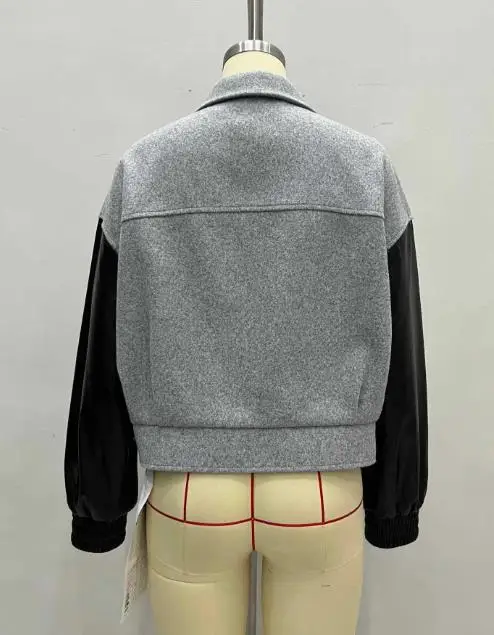 2025 Spring Autumn New Elegant Coat Women's Clothing Design Sense Niche Street Fashion Loose Short Style Color Blocked Jacket