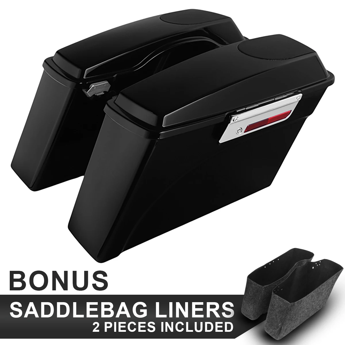 For Harley Touring Hard Saddlebags 1993-2013 ABS 5x7