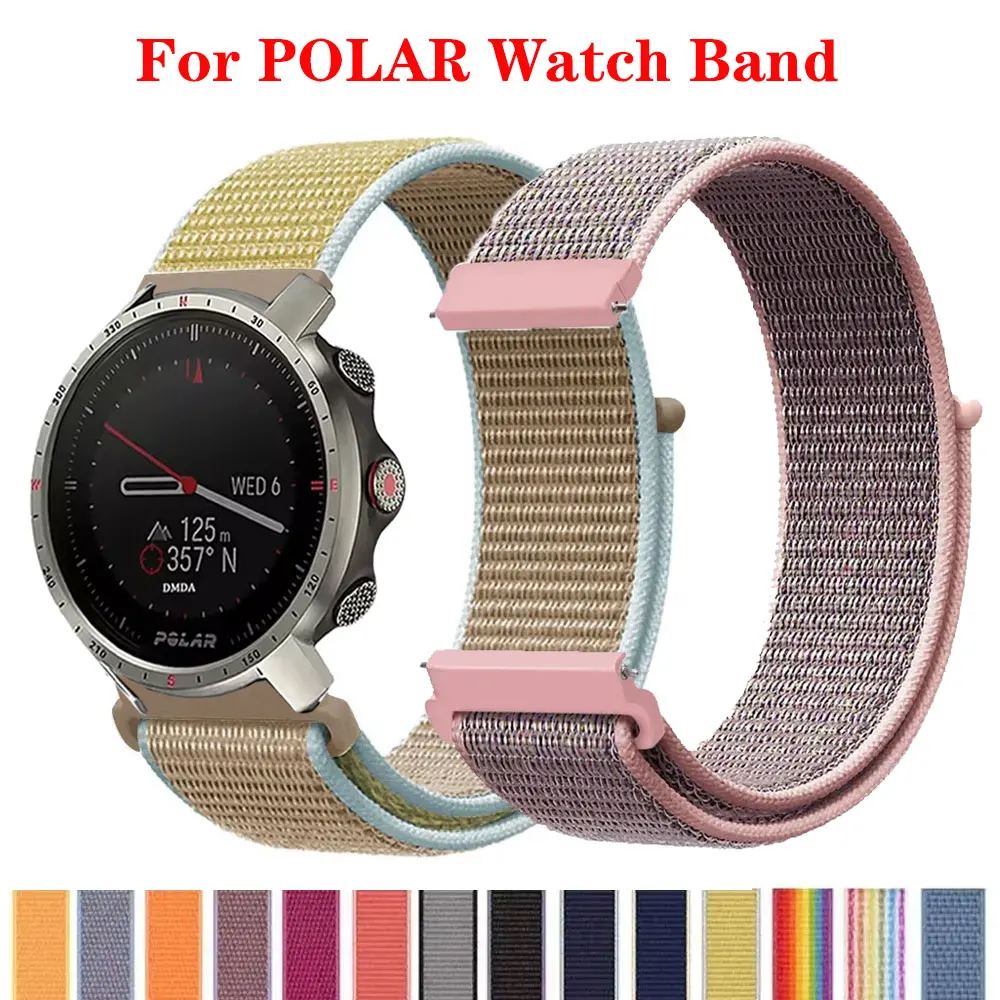 20 22mm Sport-Nylonarmband für POLAR Vantage V3 M/M2 Band für Polar Grit X Pro Titan Armband IGNITE 3 2/Unite/Pacer Uhrenarmband