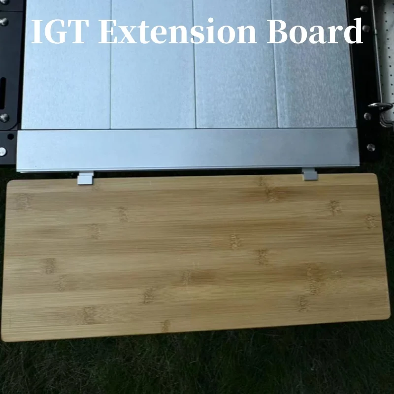 IGT Camping Side Extension Board Bamboo Table Accessories for Outdoor Picnic, Dining Table