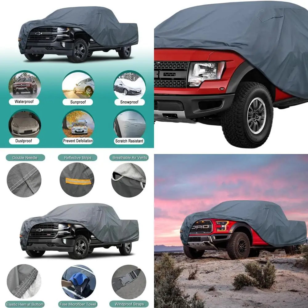 غطاء شاحنة عالي التحمل مقاوم للماء مكون من 16 طبقة لتاكوما، تندرا، تيتان، F-150، رام 1500، سيلفرادو 1500، سييرا 1500 - حتى 228 #1