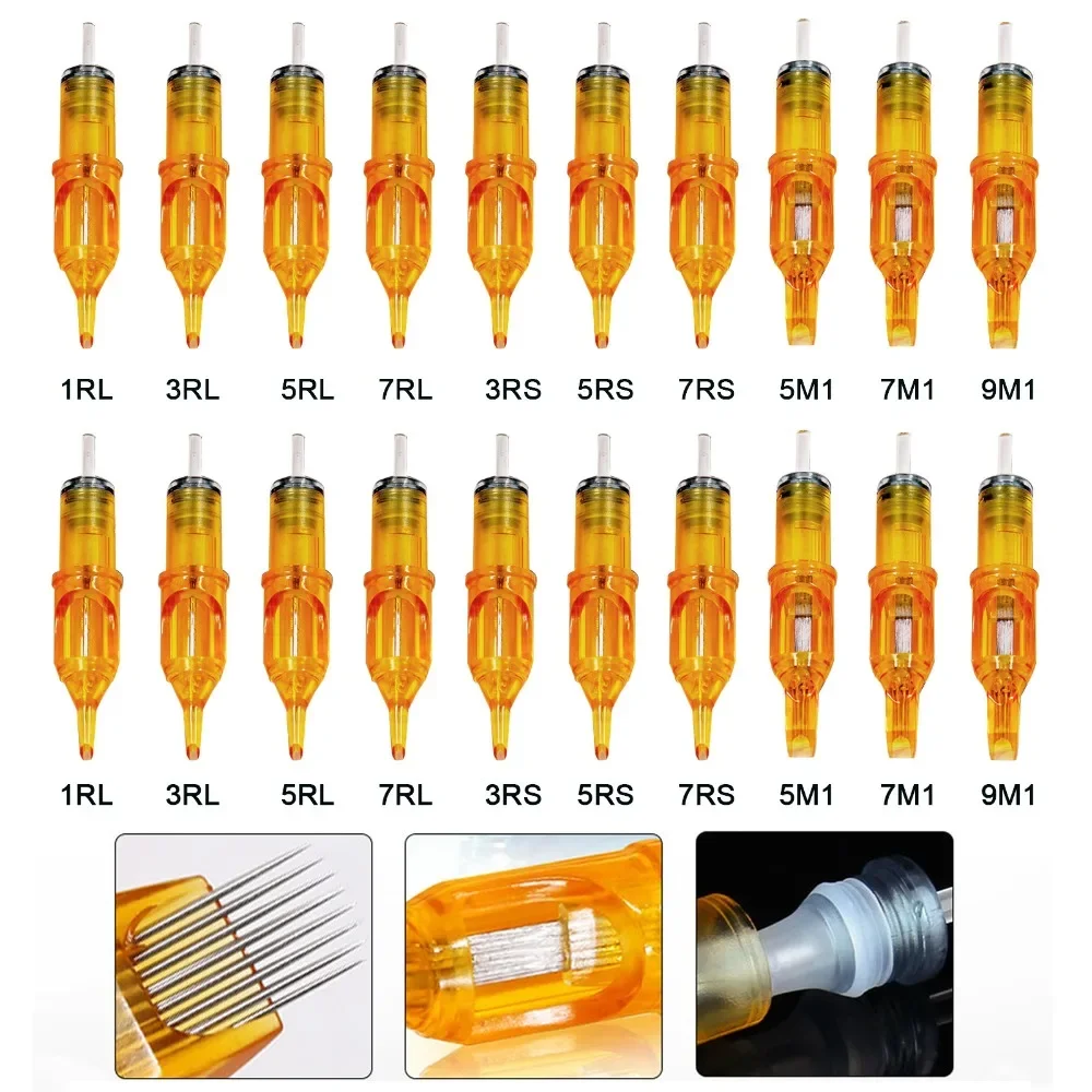

Картридж тату-иглы RL/RM/M1/RS для микроблейдинга, перманентного макияжа бровей, век, губ, аксессуары для тату-машинки, 10 шт.