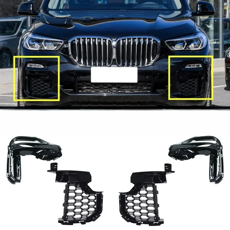 

Glossy Black Left/ Right Side Front Bumper Open Grille for BMW G05 X5 M Sport 40i 30i 2019-2022