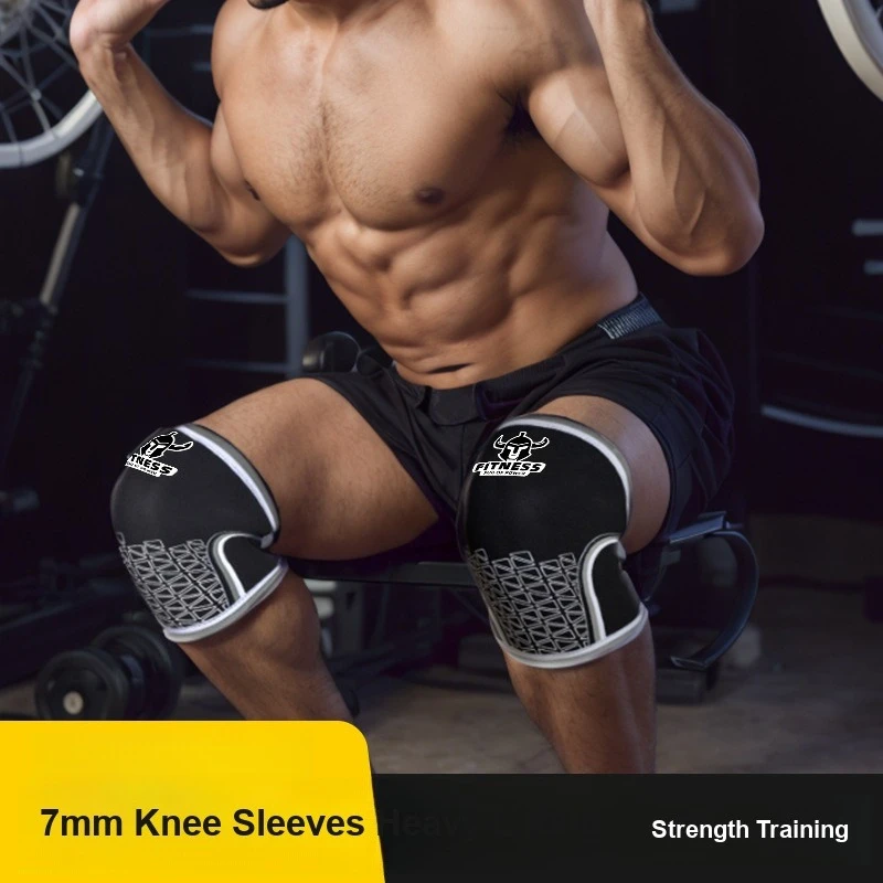 7mm Thick Neoprene Sports Knee Pad for Squat Weight Lifting and Outdoor Fitness Training