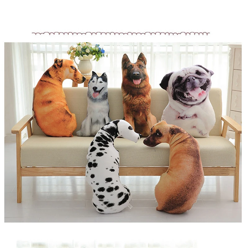 45CM 3D Simulation Dog Pillow Sleeping Doll Creative Plush Toys Dog Hound Shar Pei Cushion Soothing Toy For Girl Gifts