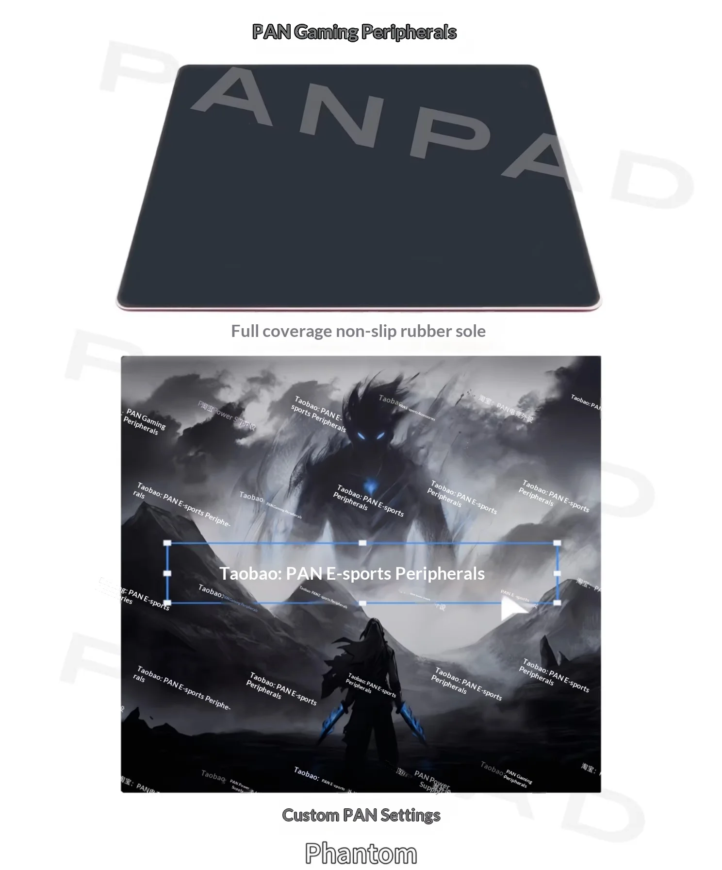 PAN Esports Tekkusai Phantom Replicated Glass Mousepad Smooth