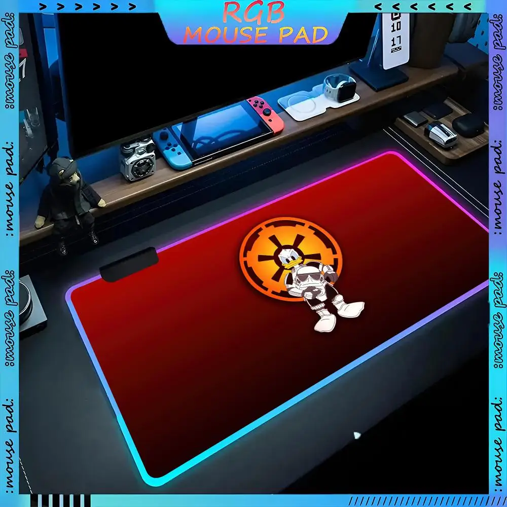

disney Donald Duck Mouse Pad RGB Pc Accessories LED Backlit Carpet Rug Give gifts to daughter boy brother friend