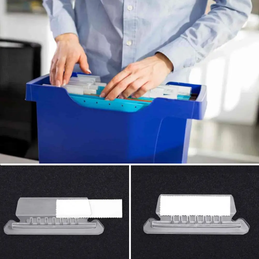 Adjustable Folder Tabs 120 Hanging File Folder Tabs with 200 Plastic Inserts Adjustable Labels for Easy Organization for Office