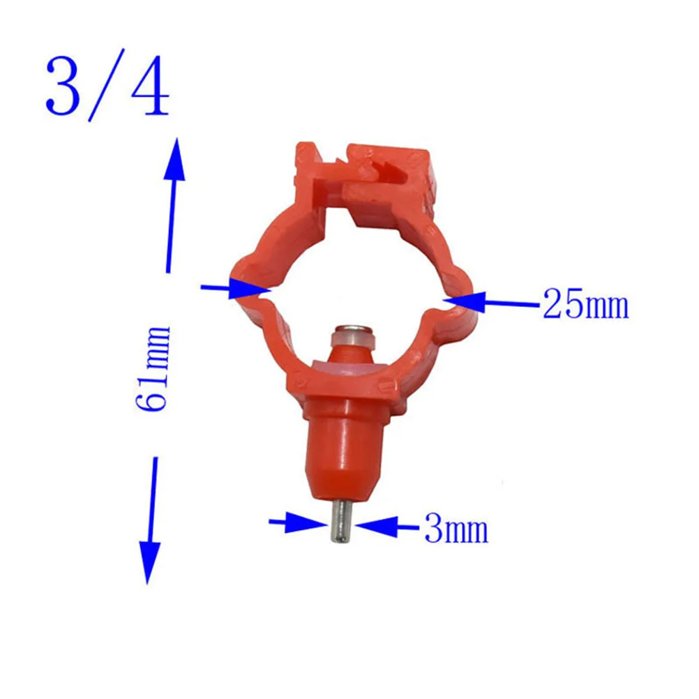 

20 pcs Chicken Water Feeder Automatic Poultry Drinker For Chickens Ducks Quail Breeders Red Durable No Spill