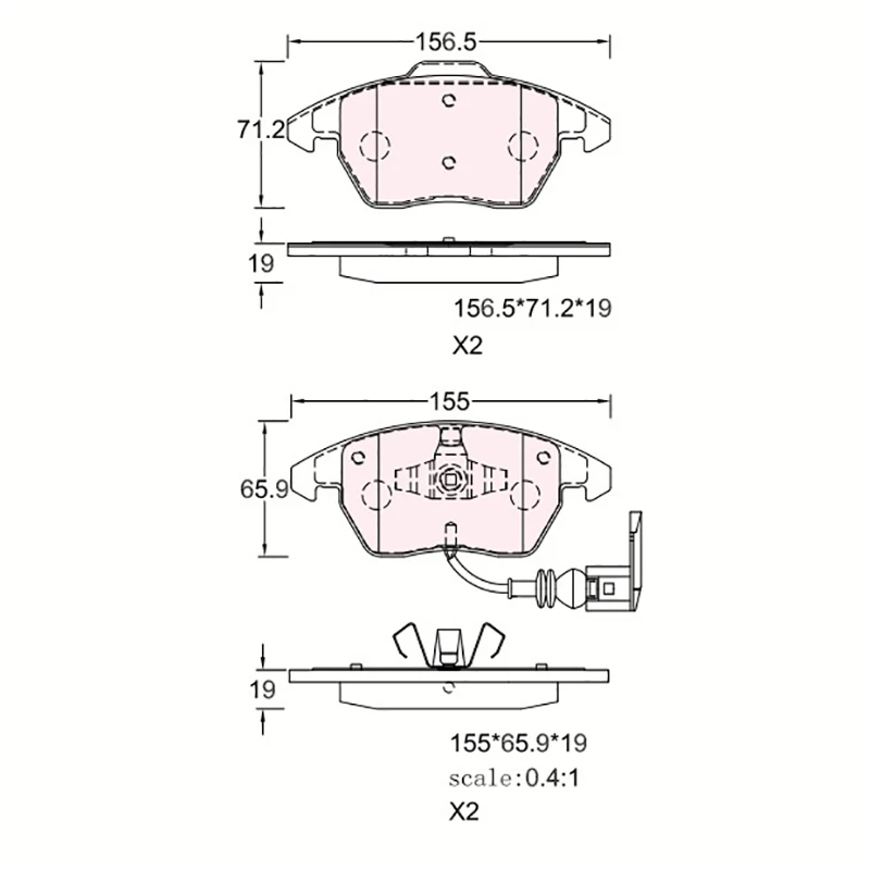 Barbaro C01 Brake Pad Suitable For VW SCIROCCO GOLF5 GOLF6 AUDI A1 A3 FMSI D1319 D1107 etc