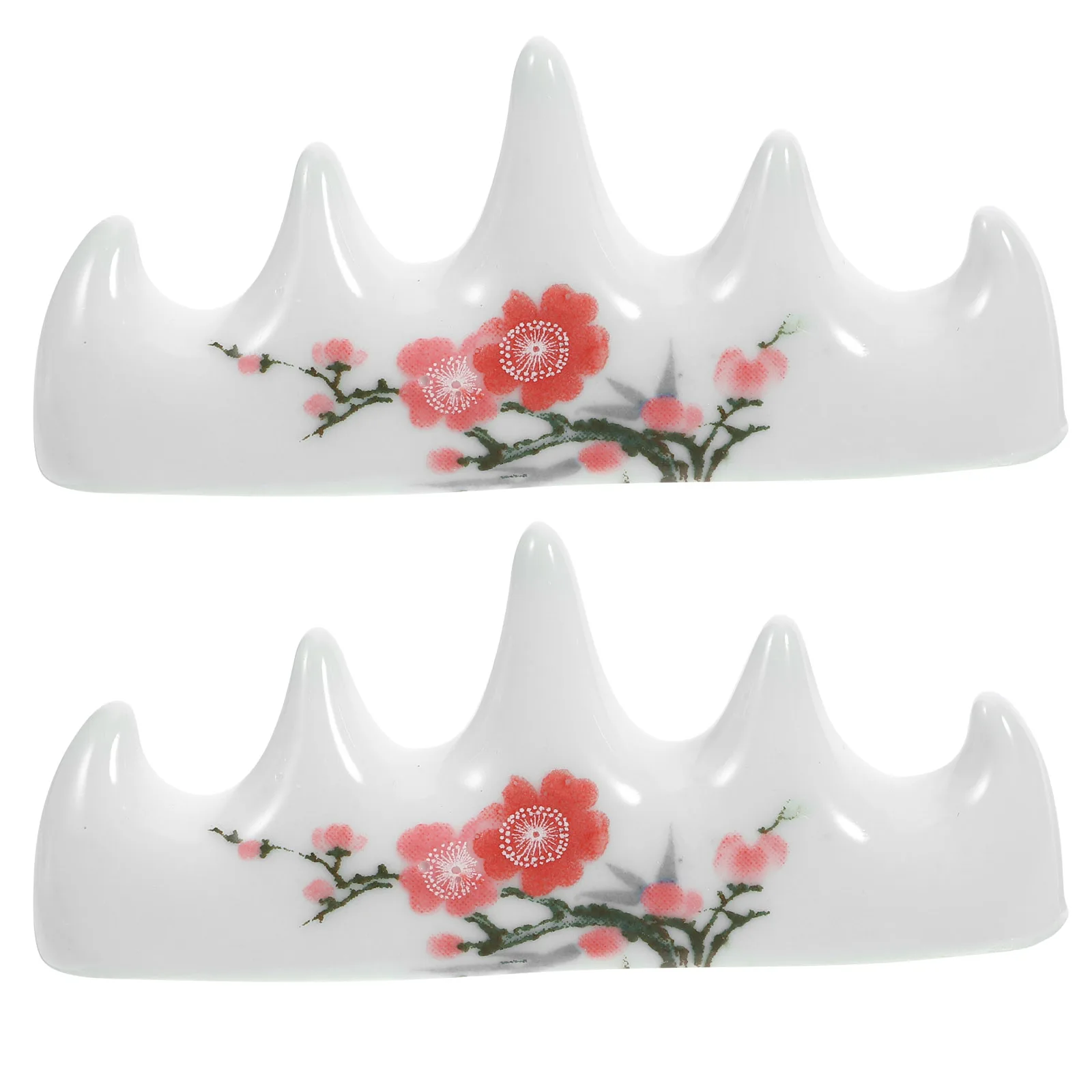 

2Pcs Ceramic Calligraphy Pen Rack Durable Brush Holder Practical Ink Pen Stand for Calligraphy Chinese Brush Rack