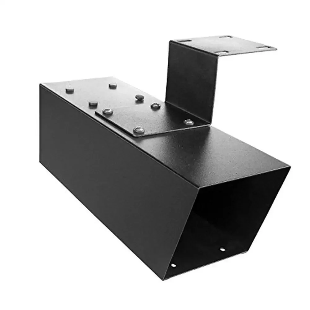 

Galvanized Steel Mount Bracket Black Durable Mailbox Attachment Holder Medium Security Lock