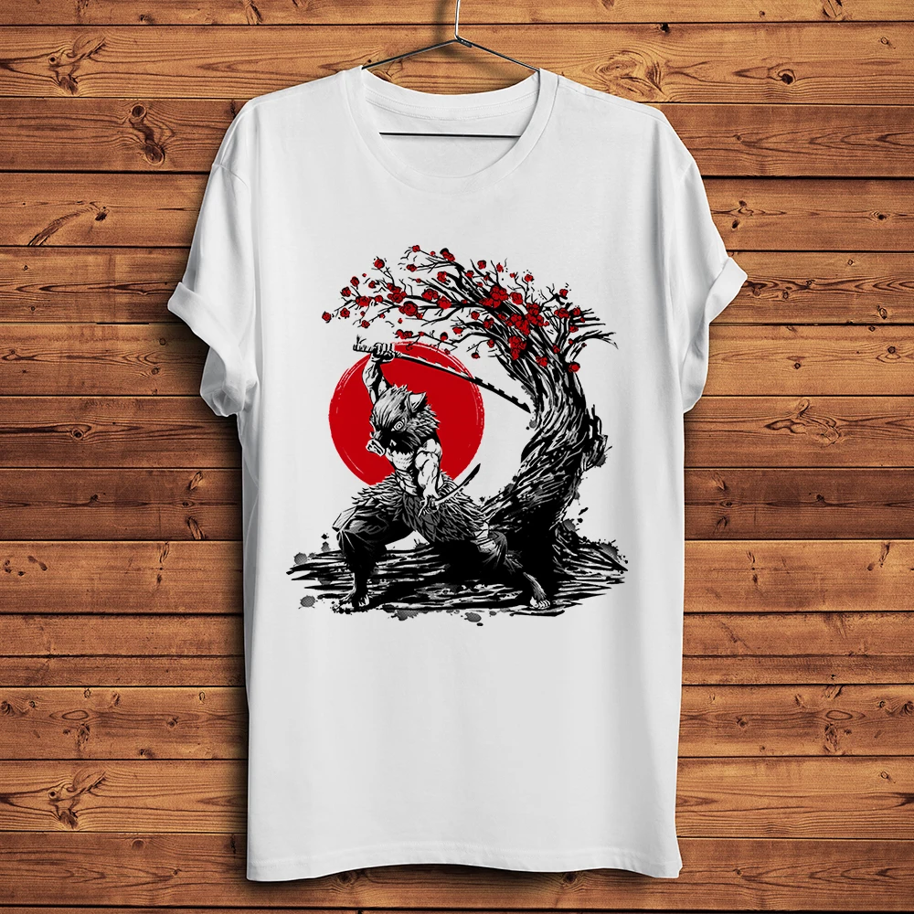 Hashibira Inosuke Beast Breath Funny anime T Shirt Homme Men Short TShirt Unisex manga kimetu no yaiba Streetwear