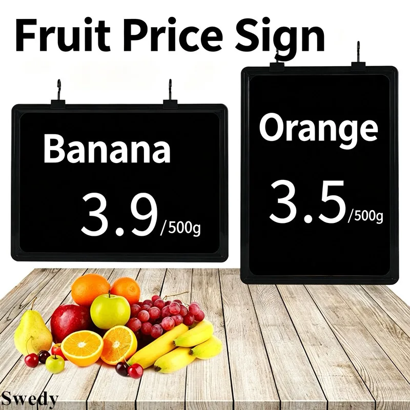 10 Pieces A4 Letter Size Plastic Supermarket Price Sign Holder Hanging Display Board Product Price Flyer Holder Poster Frame