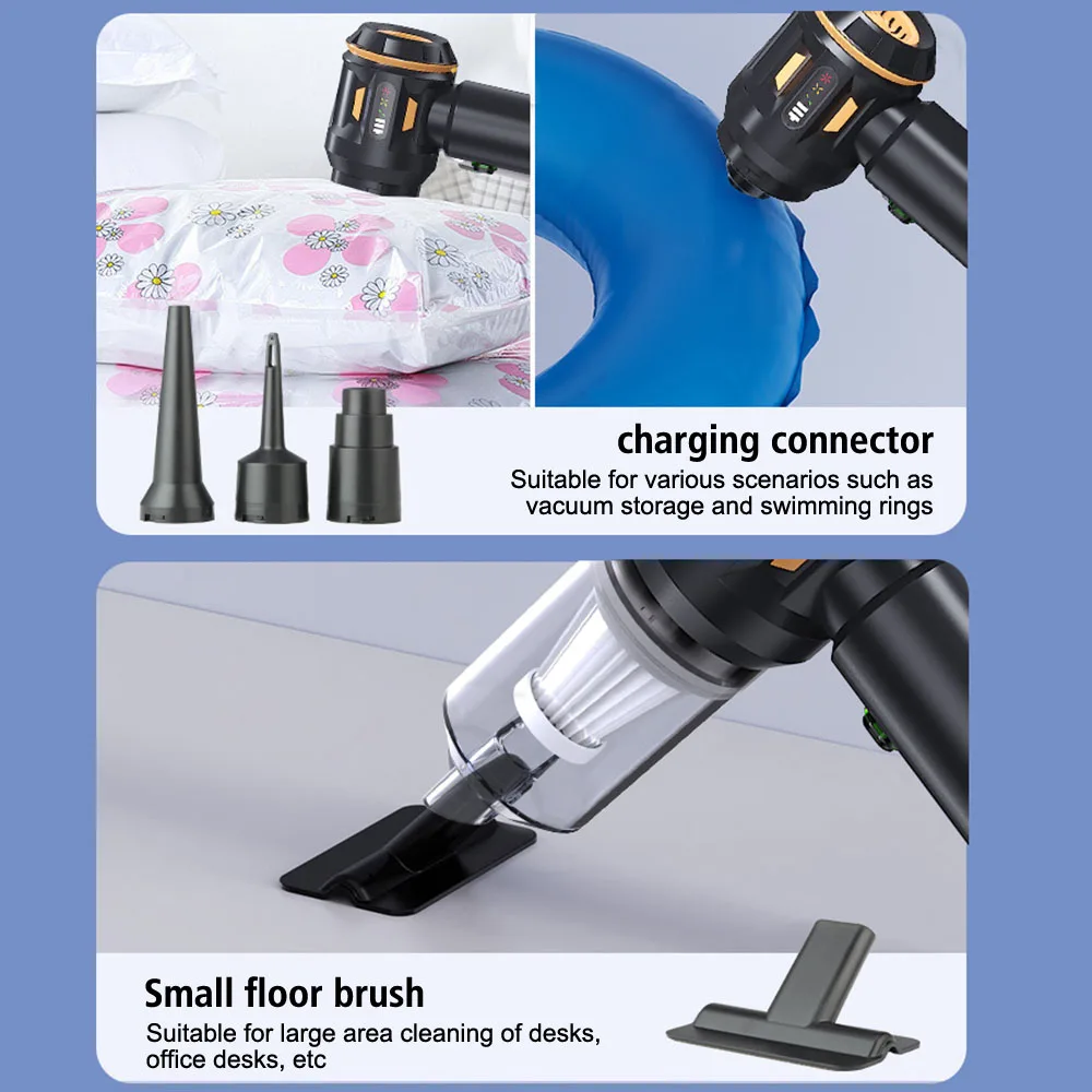 

Ручной пылесос 4 в 1, беспроводной, 16000PA, всасывание, дефляция, надувание воздуха, бытовые электрические щетки, насадки